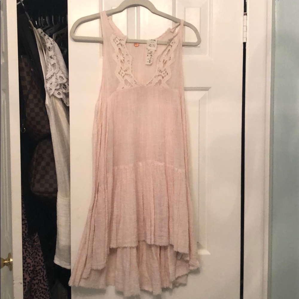 Free people high low dress comes with slip!